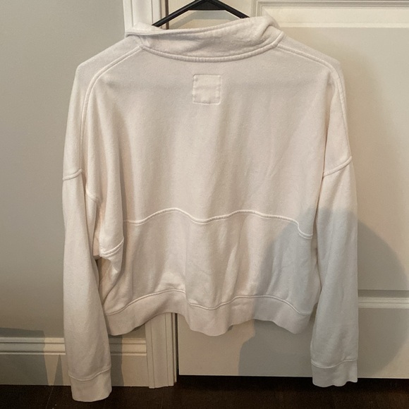 White cropped button up crew from Aerie - Picture 3 of 4